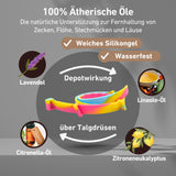Natürliche Inhaltsstoffe Zeckenhalsband in regenbogen-Farben