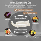 Natürliche Inhaltsstoffe des weißen Zeckenhalsbands für Hunde