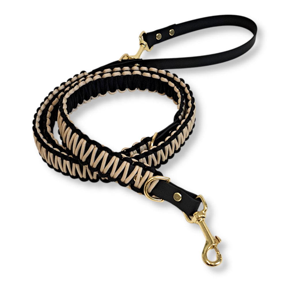 Biothane x Paracord Lijn Romig Goud