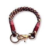 Halsband aus Tauseil in rose-goldenem Touch. für Hunde